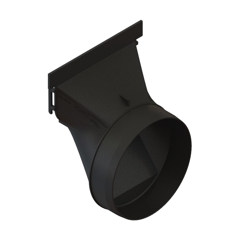 Заглушка к лотку пластиковому S'park DN100 торцевая с выпуском 83x125 мм H158 682109 Standartpark Черный