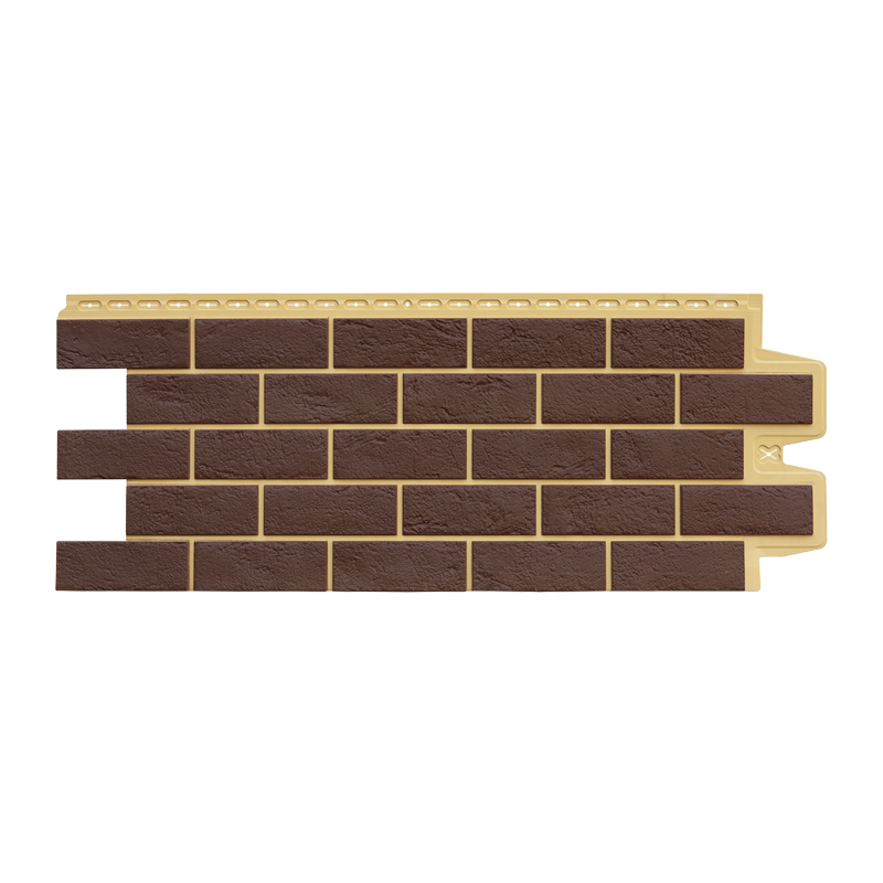 Фасадная панель Grand Line Design Plus Состаренный кирпич Каштан шов песочный под кирпич со скидкой в Санкт-Петербурге 