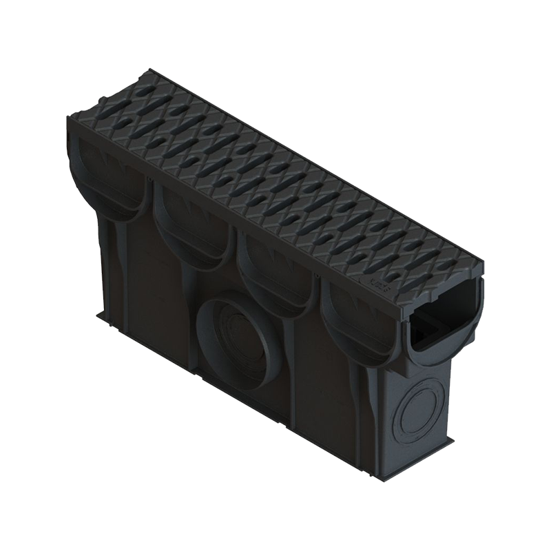 Пескоуловитель ПУ-10.14.25-ПП S'park DN100 пластиковый с решеткой 500x133 мм H250 0888081 Standartpark